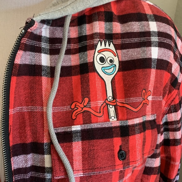 Disney Forky plaid cotton hoodie Unisex - Picture 8 of 12